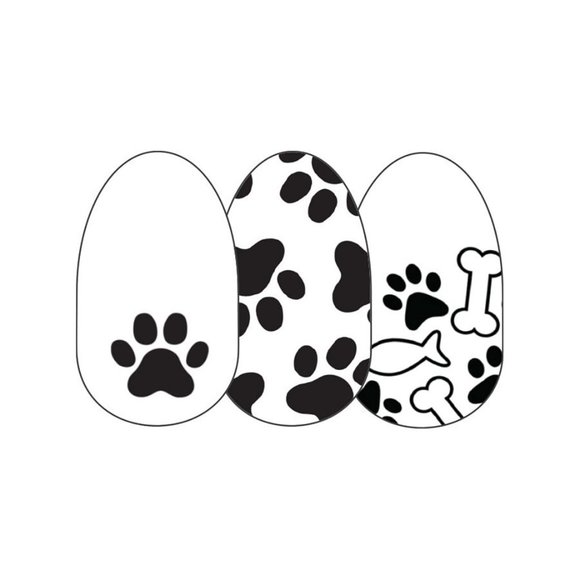 Color Street Party Paws Transparent Paw Prints & Pet Treats Nail Strips - Picture 2 of 3